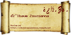 Ölbaum Zsuzsanna névjegykártya